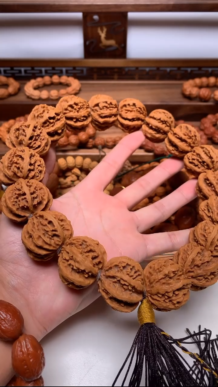 手串文玩核桃杨*红野生小核桃
