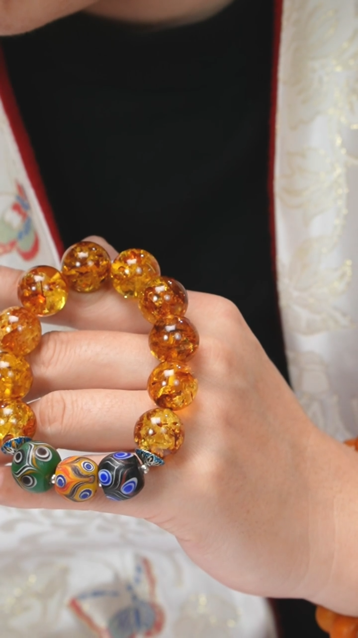 【闪购商品】琥珀珠宝奇石未镶嵌 15mm 