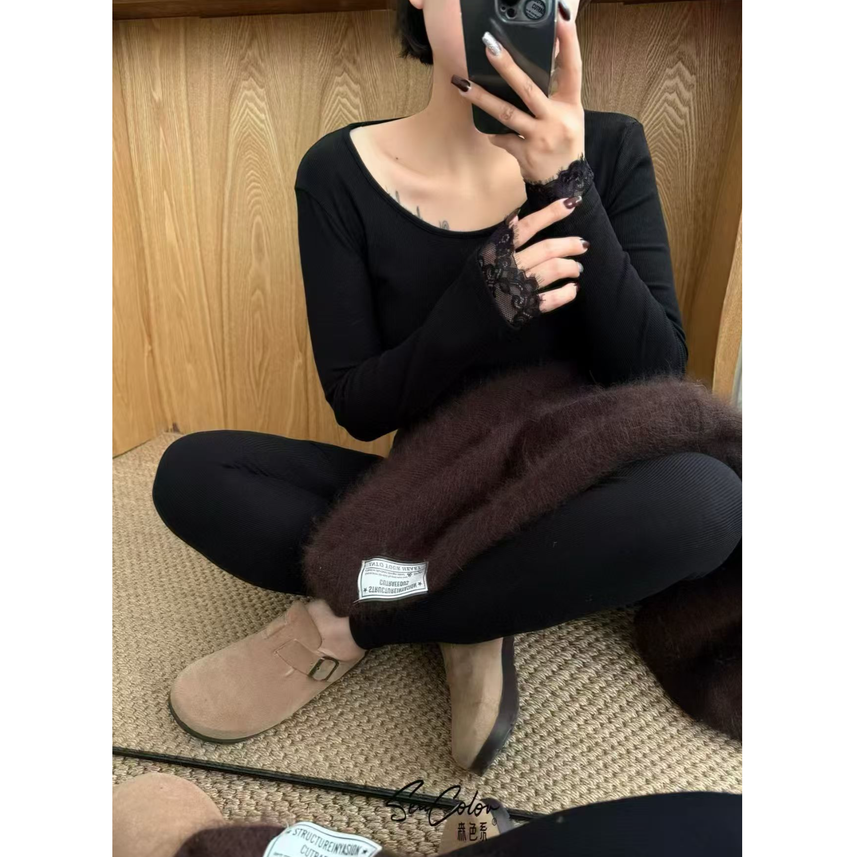 玲家精选8859款号女士美体保暖套装