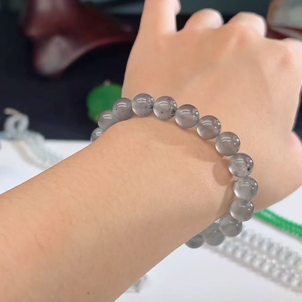 【庄家翡翠】乌鸡手串