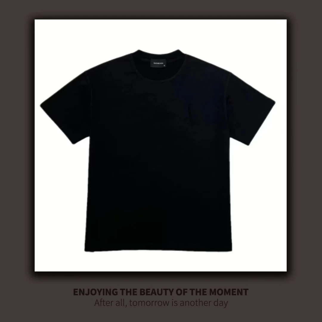 【轻奢男装-烫钻翅膀-b】T2070夏季新款烫钻宽松潮流休闲百搭T恤衫