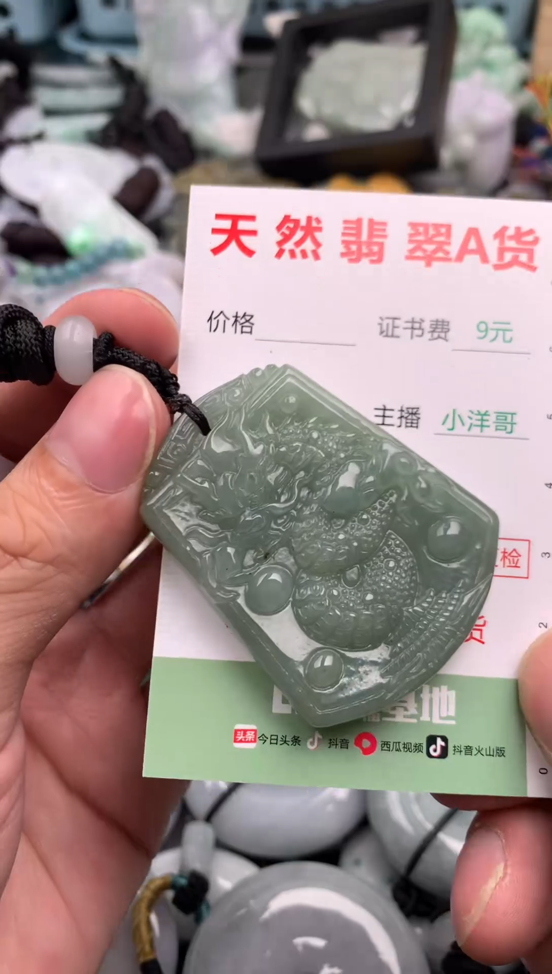 翡翠未镶嵌吊坠(不含链)1
