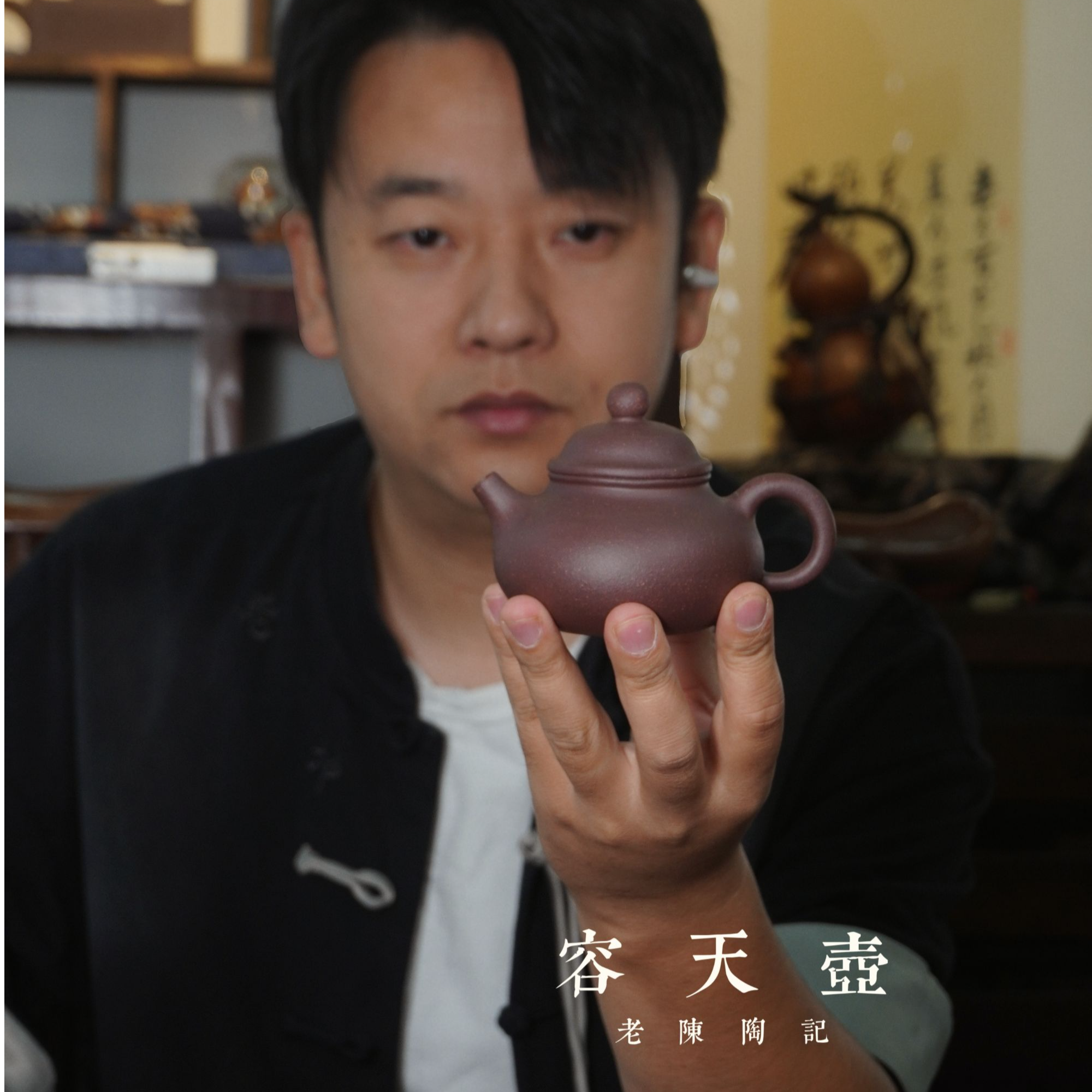 【壶看山】<容天壶> 老陈全手工 原矿紫泥150cc 宜兴原矿手工紫砂壶