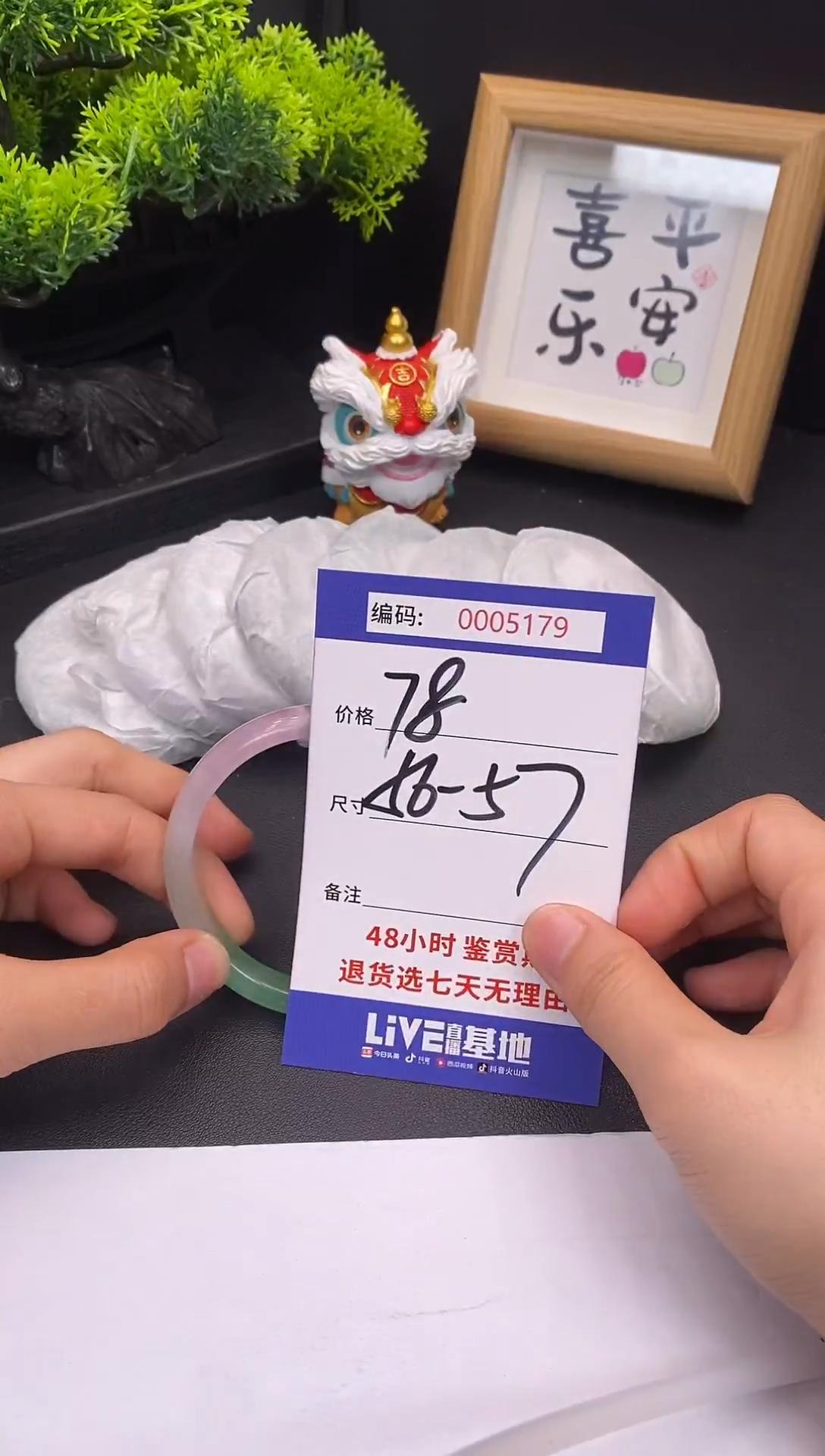 未镶嵌手镯翡翠0005179