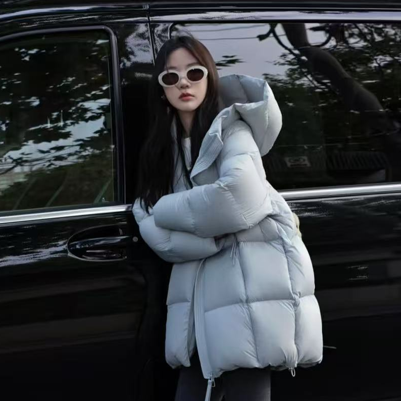 休闲秋冬中长款冬季修身运动连帽宽松（二）