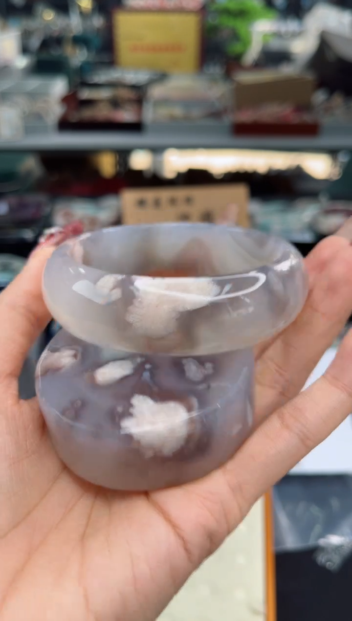 【闪购商品】石英质玉手镯未镶嵌63圈口（赠品镯心）3455299