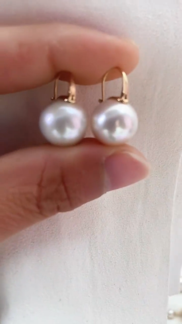 【闪购商品】淡水珍珠耳饰18K金镶嵌1314