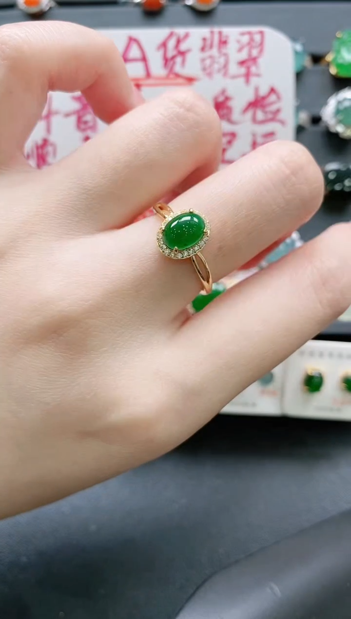 【闪购商品】翡翠戒指银S925镶嵌11111111