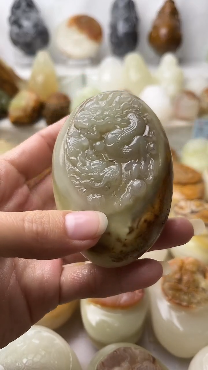 石材古青石棉纹正常不退换龙护主微瑕