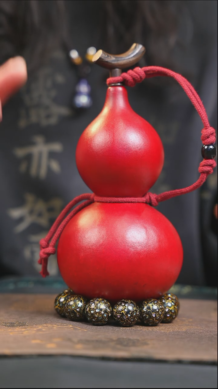 【闪购商品】YQ127大漆酒葫芦不包手串及旋转底座