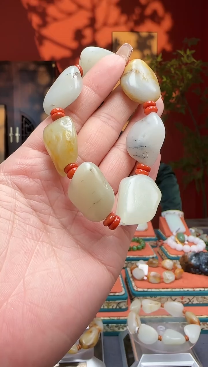 【闪购商品】和田玉手串未镶嵌手串76克