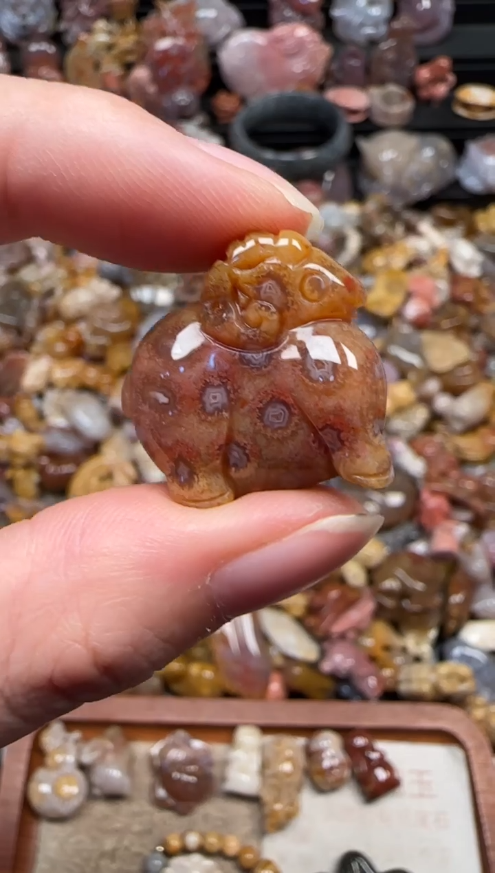 颈饰未镶嵌硅化珊瑚（珊瑚玉）161