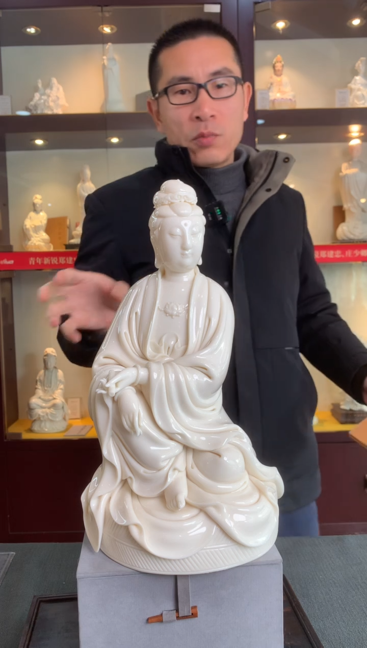 【闪购商品】摆件做蒲团观音  德化白瓷  