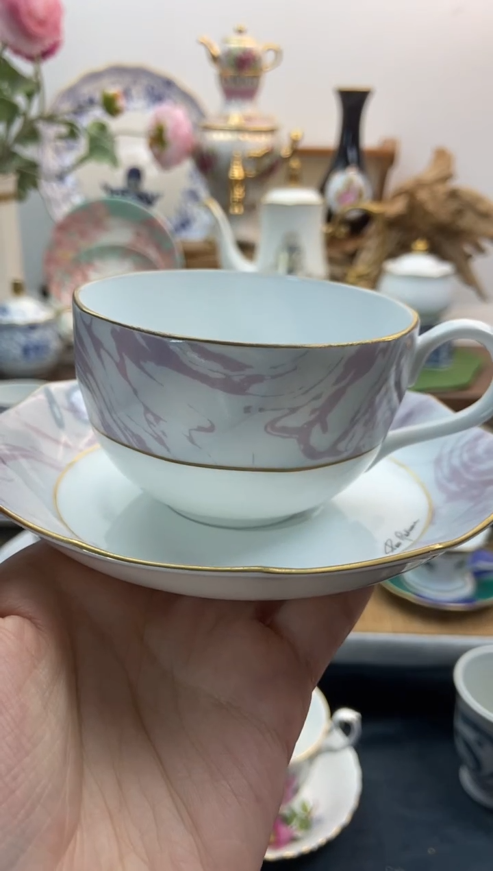 瓷片全新鸣海咖啡杯谨慎参拍，防伪帖撕毁无售后