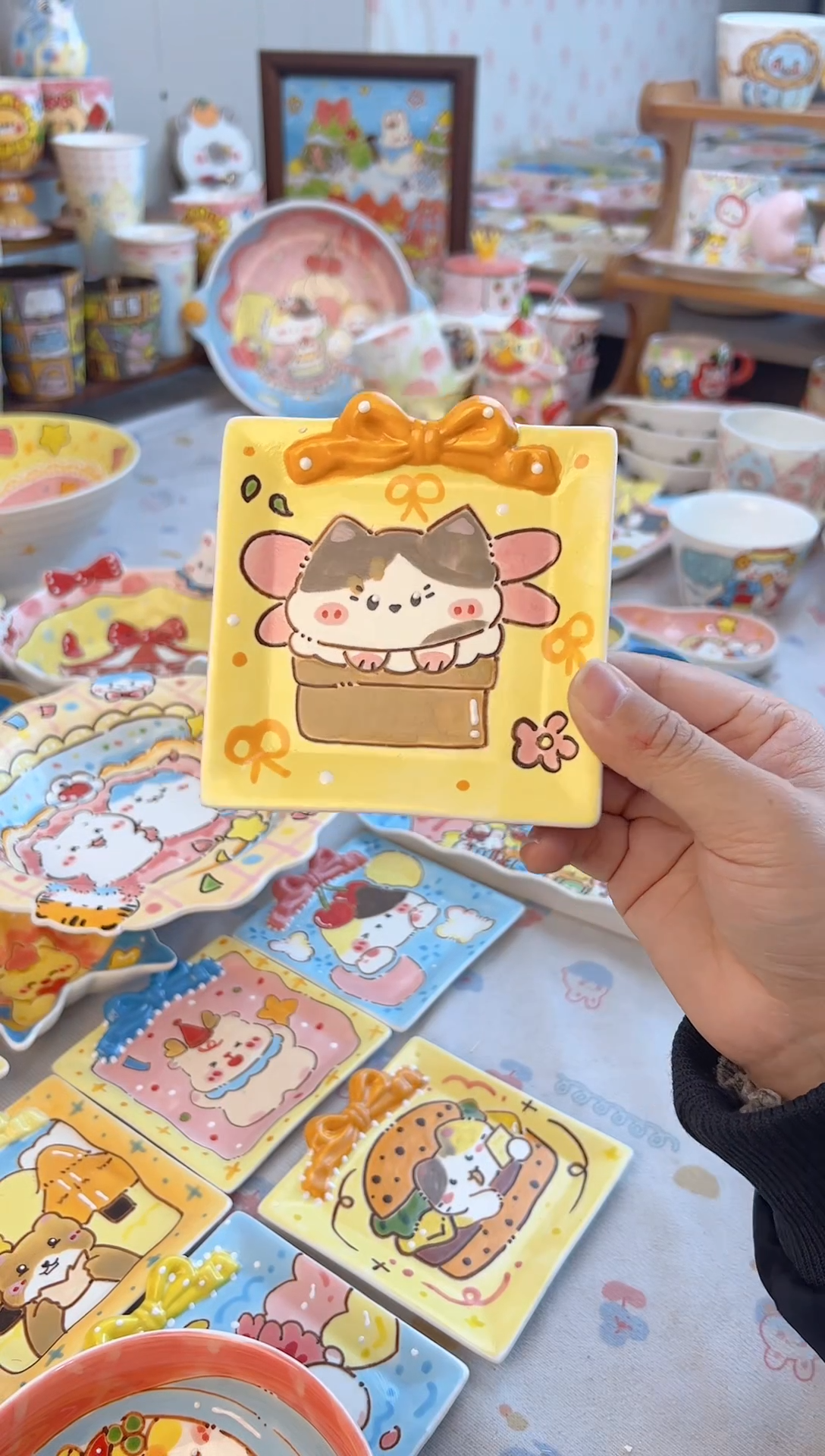 摆件陶.*y景德镇陶瓷手绘微瑕