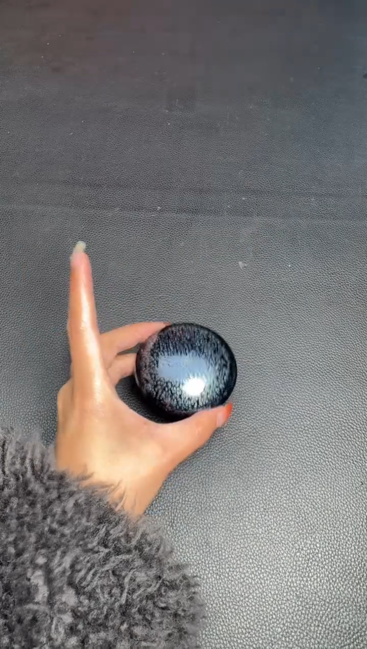 【闪购商品】茶盏张燚黑底银斑95