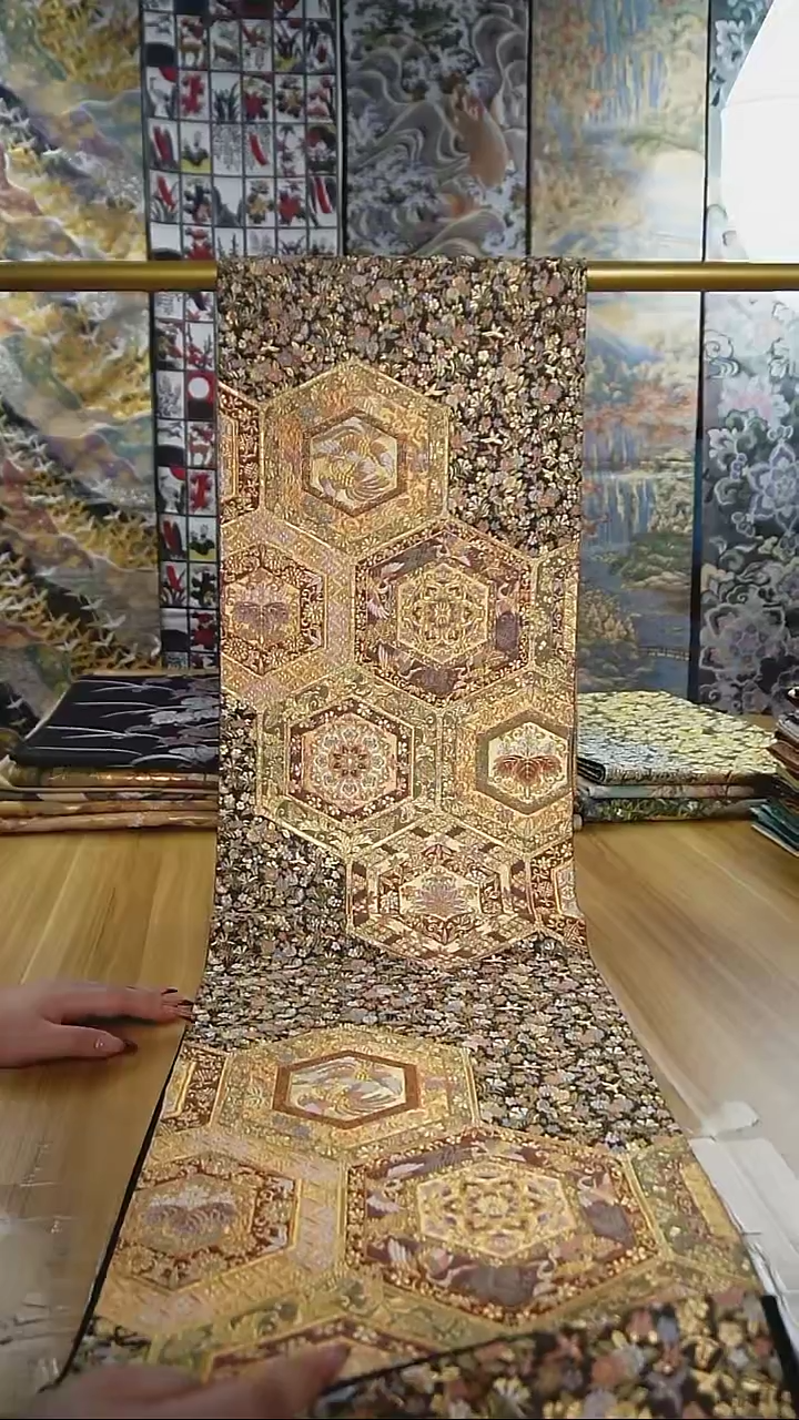 【闪购商品】织绣织锦143六通细密织宝相小花