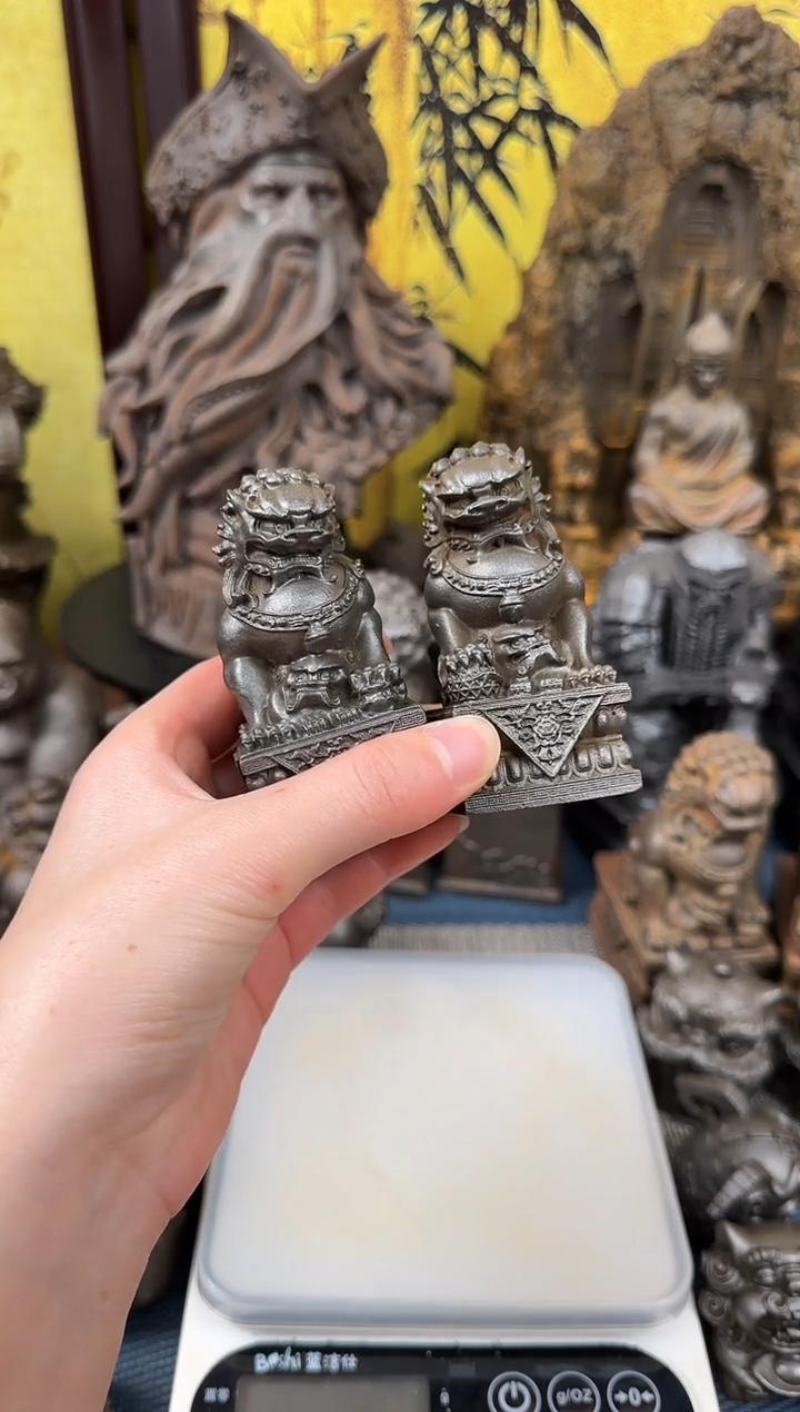 铁精致潮玩摆件京狮8.5一对