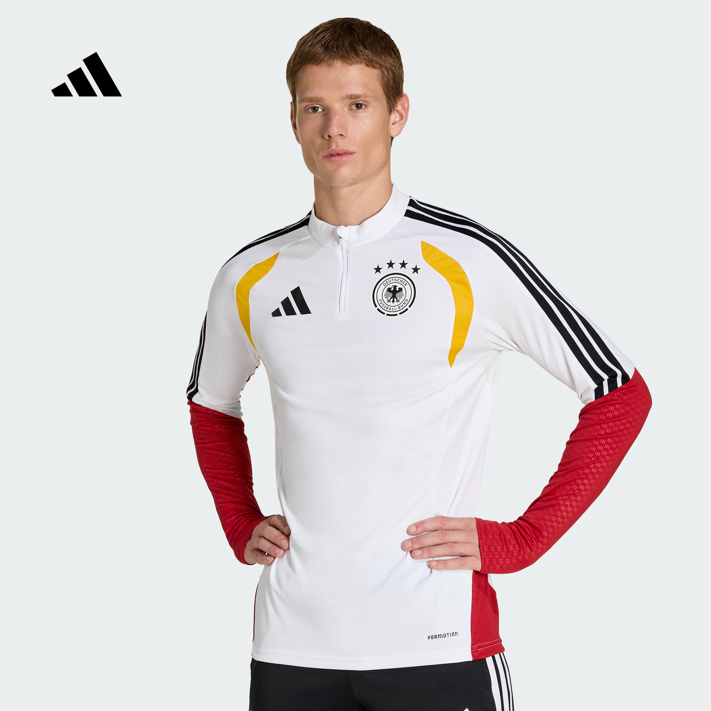 Adidas阿迪达斯德国队男子足球训练服运动休闲卫衣套头衫KB4492