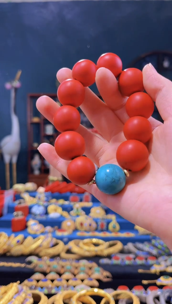 【闪购商品】素漆手串红色精品2.0