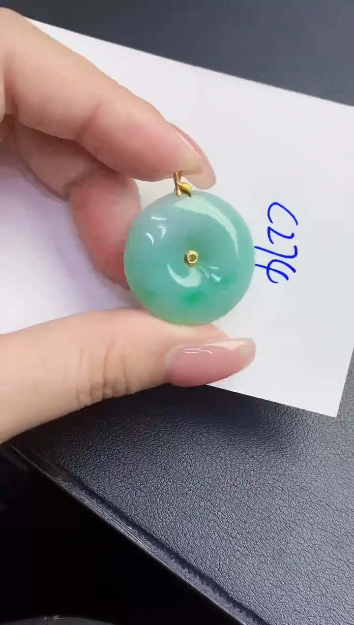 翡翠18K金镶嵌颈饰00000000000