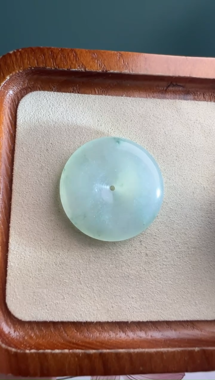 未镶嵌定制翡翠冰飘花平安扣