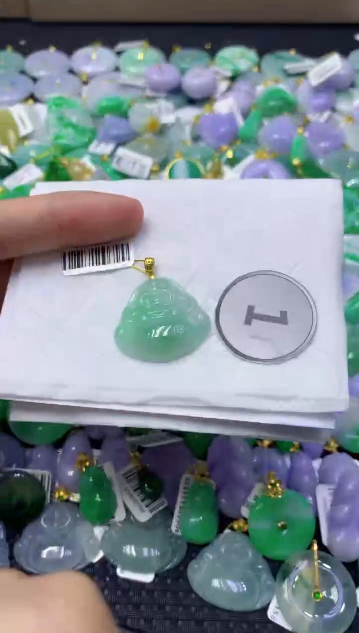 颈饰未镶嵌翡翠天然缅甸翡翠A货