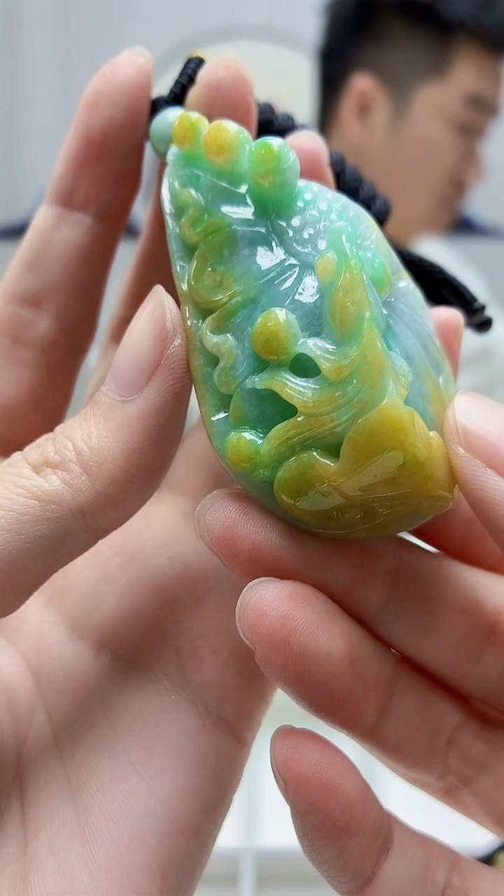 未镶嵌定制翡翠5028zm-毛货挂件72金玉满堂