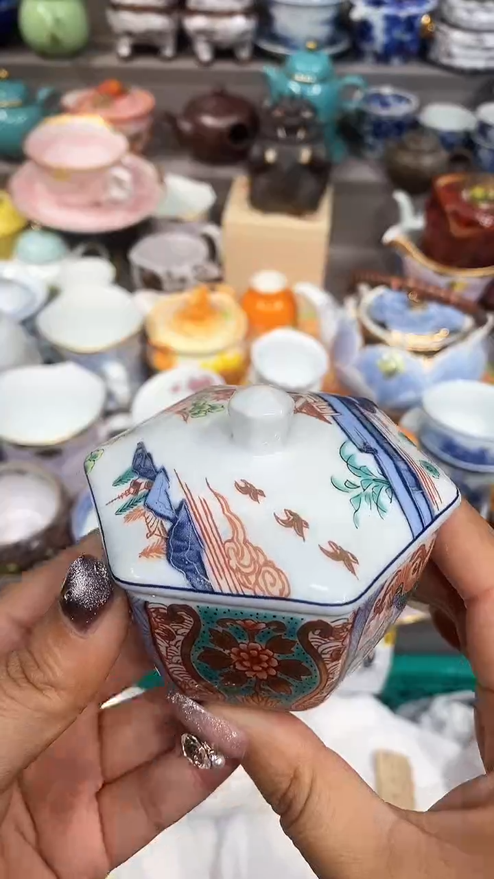 【闪购商品】闪购商品 林九郎赤绘加描金全新全品盖罐