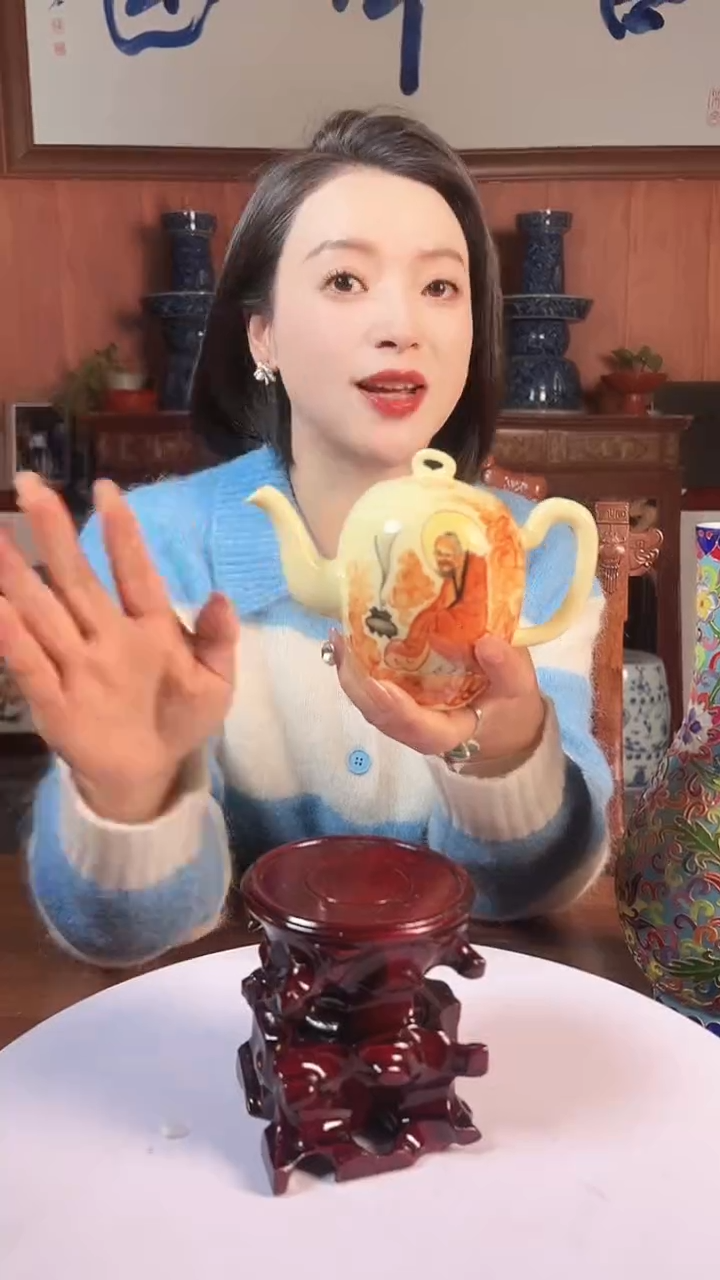 摆件陶景德镇陶瓷青花摆件21