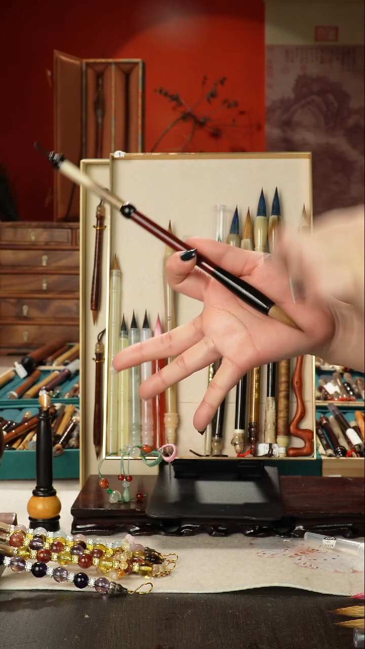 499号闪孤品高货毛笔链接 清水试笔 蘸墨不退