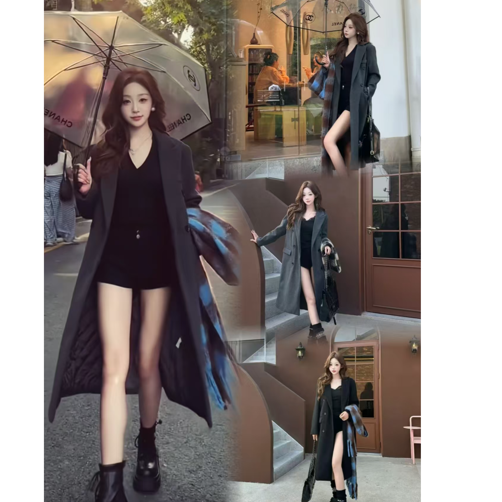 亏本清仓【小个子加棉加厚】羊顺毛呢大衣气质秋冬长款长款韩版大衣