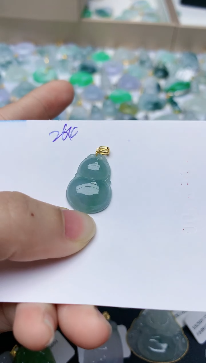 【闪购商品】翡翠颈饰18K金镶嵌天然翡翠A货    264