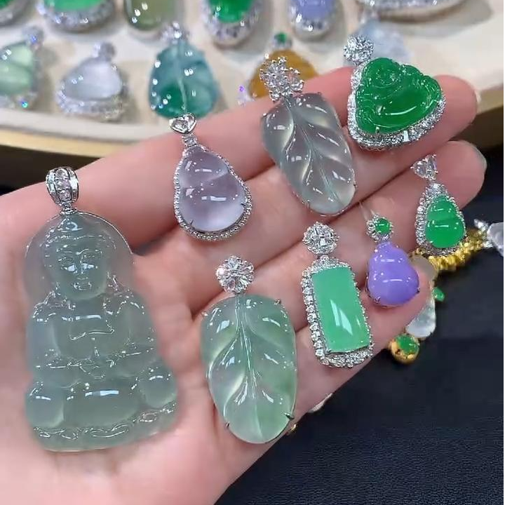 【彩虹盘】翡翠-18K金镶嵌-多样性发一件-WH09|CXQ21