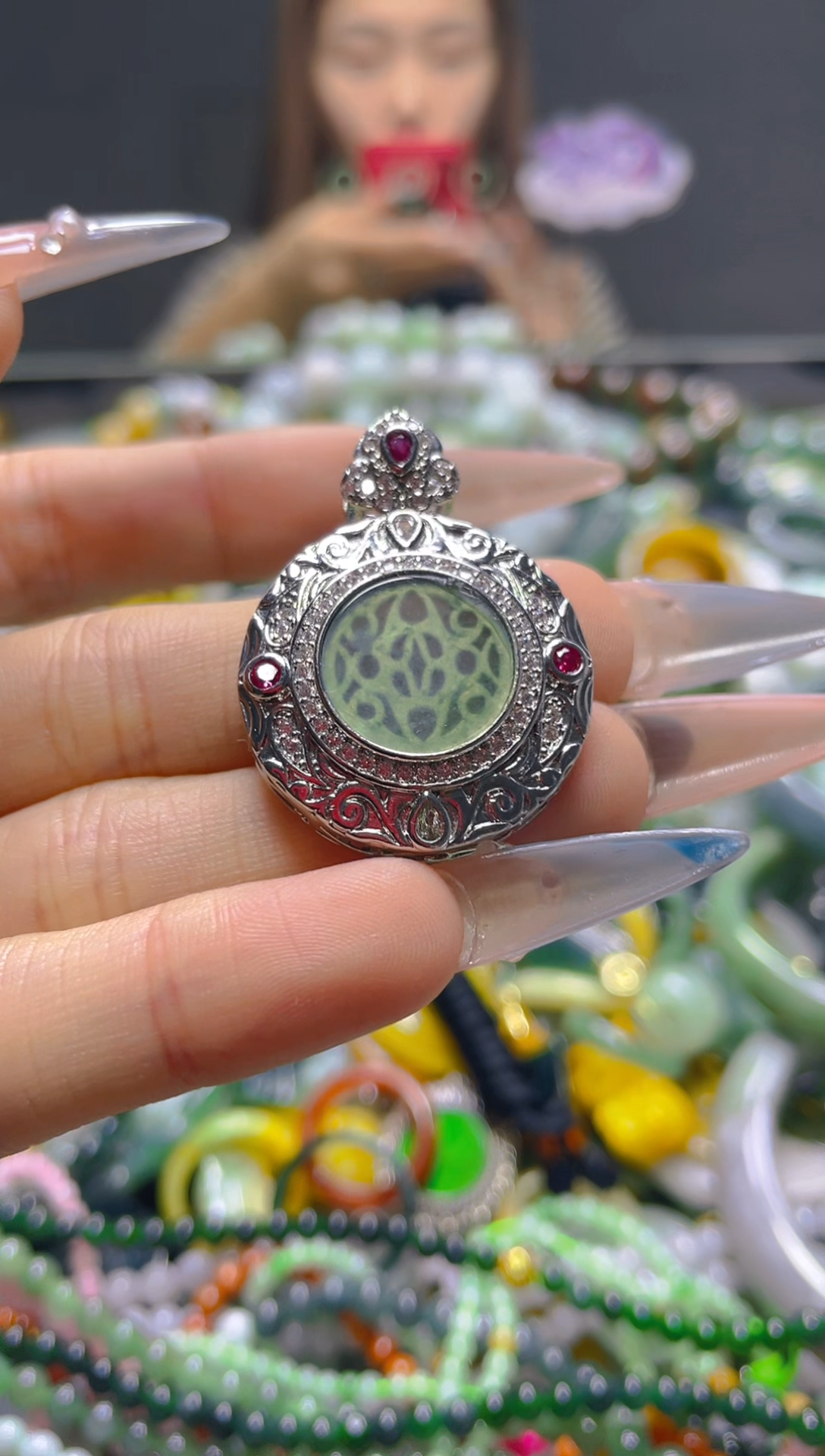 颈饰未镶嵌翡翠/B/翡翠A货，一件也是批发价