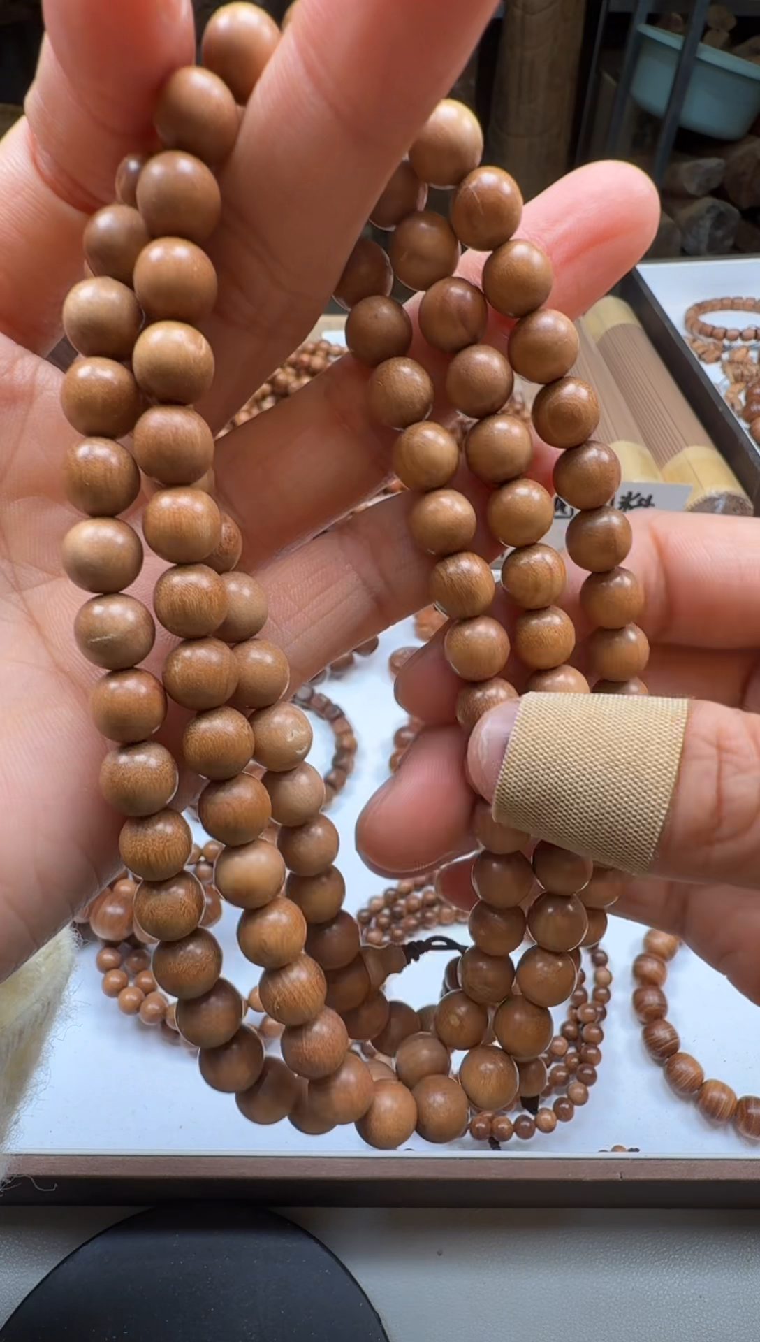 檀香木手串/手链0.8/108颗微瑕