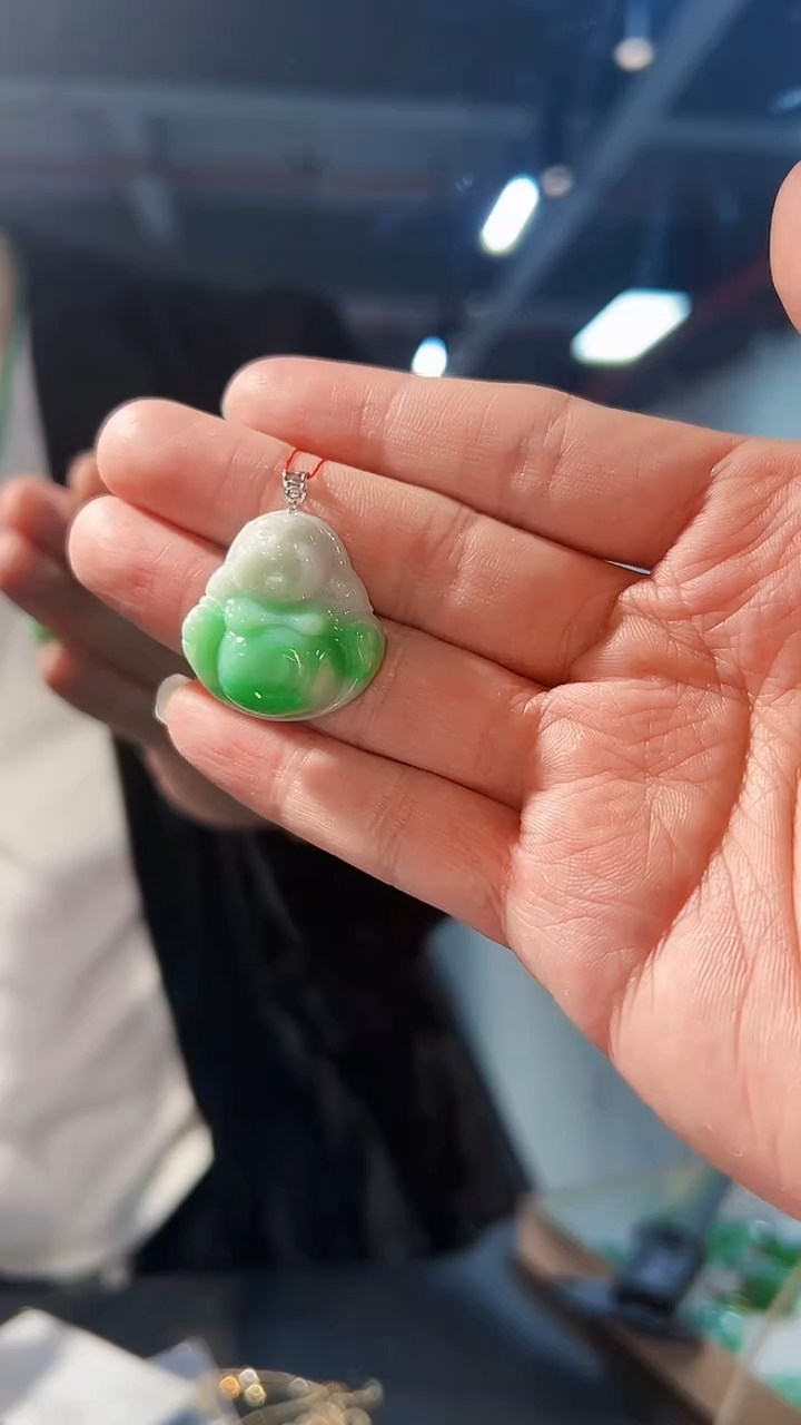 【闪购商品】翡翠颈饰18K金镶嵌缅料A货/支持复检/一件