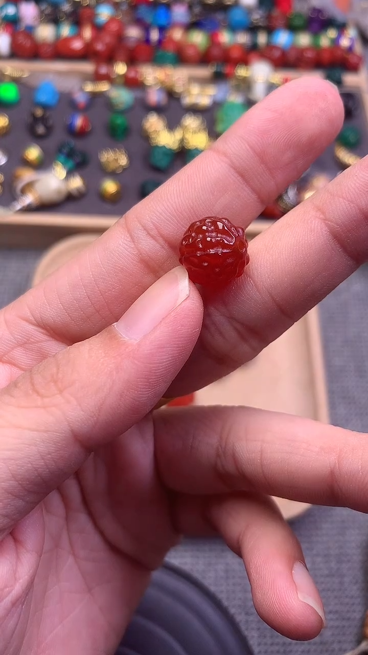 未镶嵌配饰南红玛瑙金刚珠 单个发