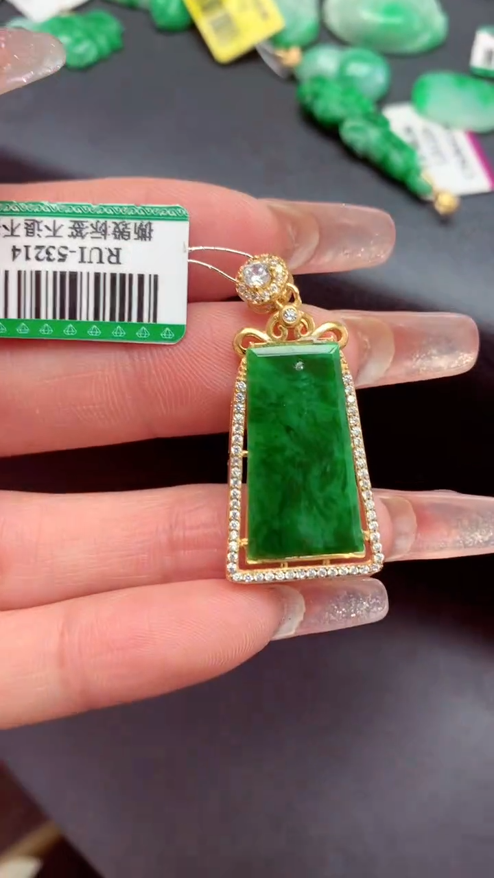 【闪购商品】翡翠颈饰银S925镶嵌挂件