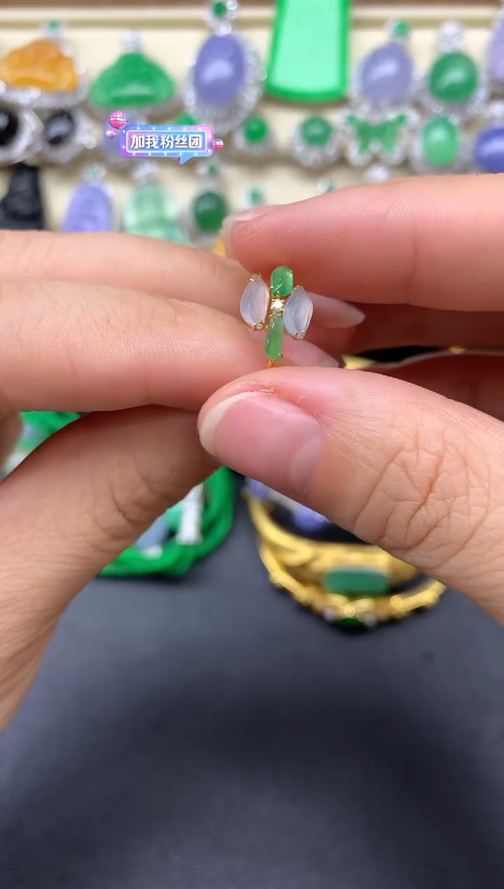 【闪购商品】翡翠戒指18K金镶嵌147-中国好珍宝