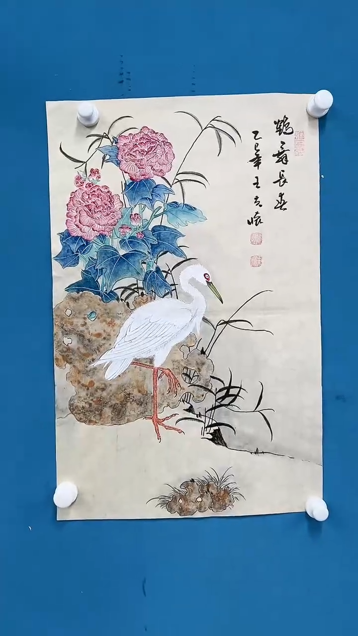 【闪购商品】国画2.11-王夫怀四尺三开花鸟-26