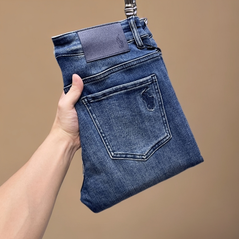 6535春季中腰修身男士直筒牛仔裤百搭商务裤子男时尚休闲弹力长裤