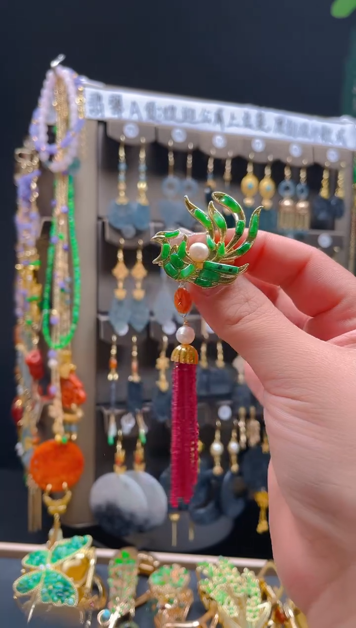 【闪购商品】翡翠耳饰合金052翡翠饰品