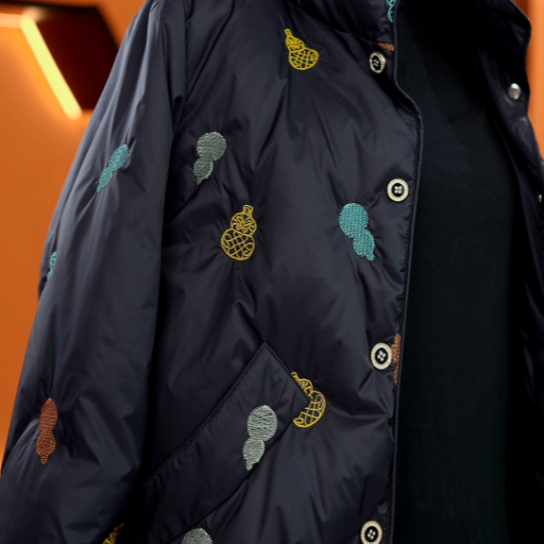 2025杭州原版正品保暖气质韵味减龄修身羽绒服ZF-R063-ZJQSDZ