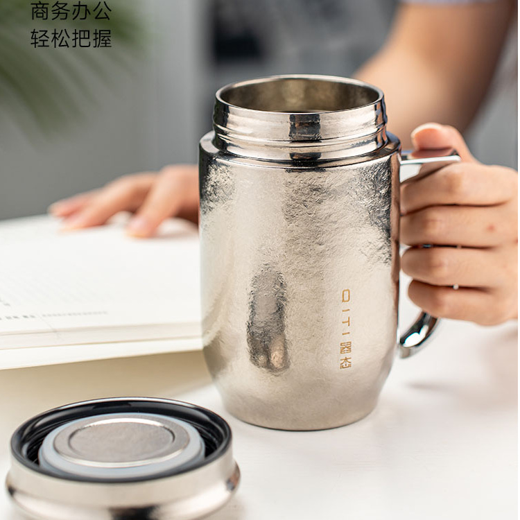 器态-纯钛从容办公杯400ml大容量防烫喝水杯