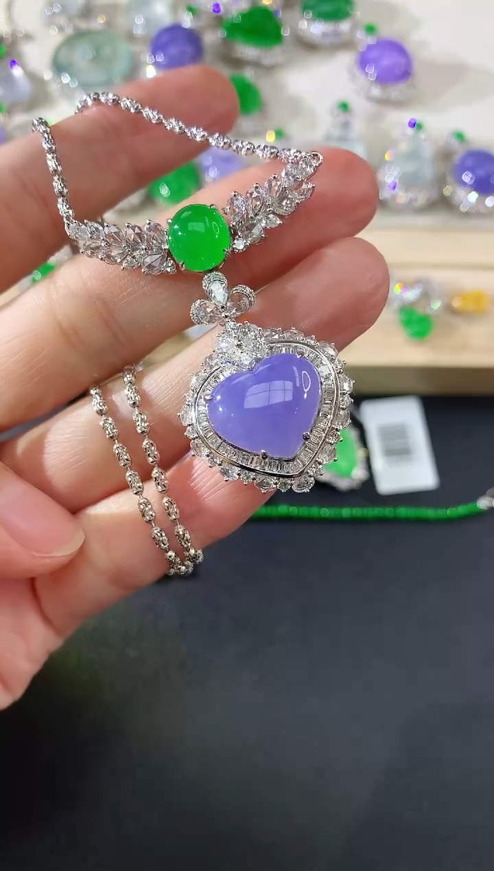 套链18K金镶嵌翡翠?****?195|148000