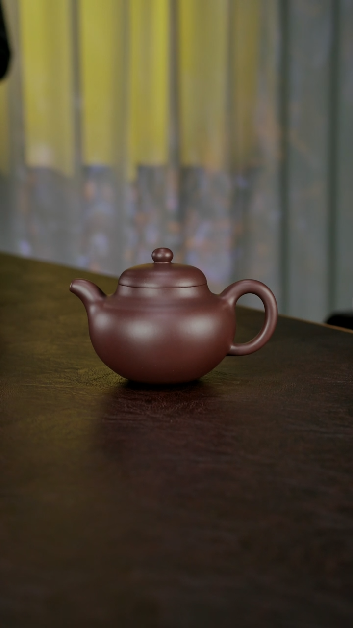 茶壶紫砂大*柿圆壶高端紫砂壶