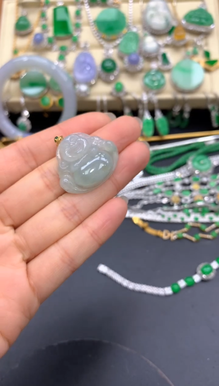 【闪购商品】翡翠颈饰18K金镶嵌182-中国好珍宝
