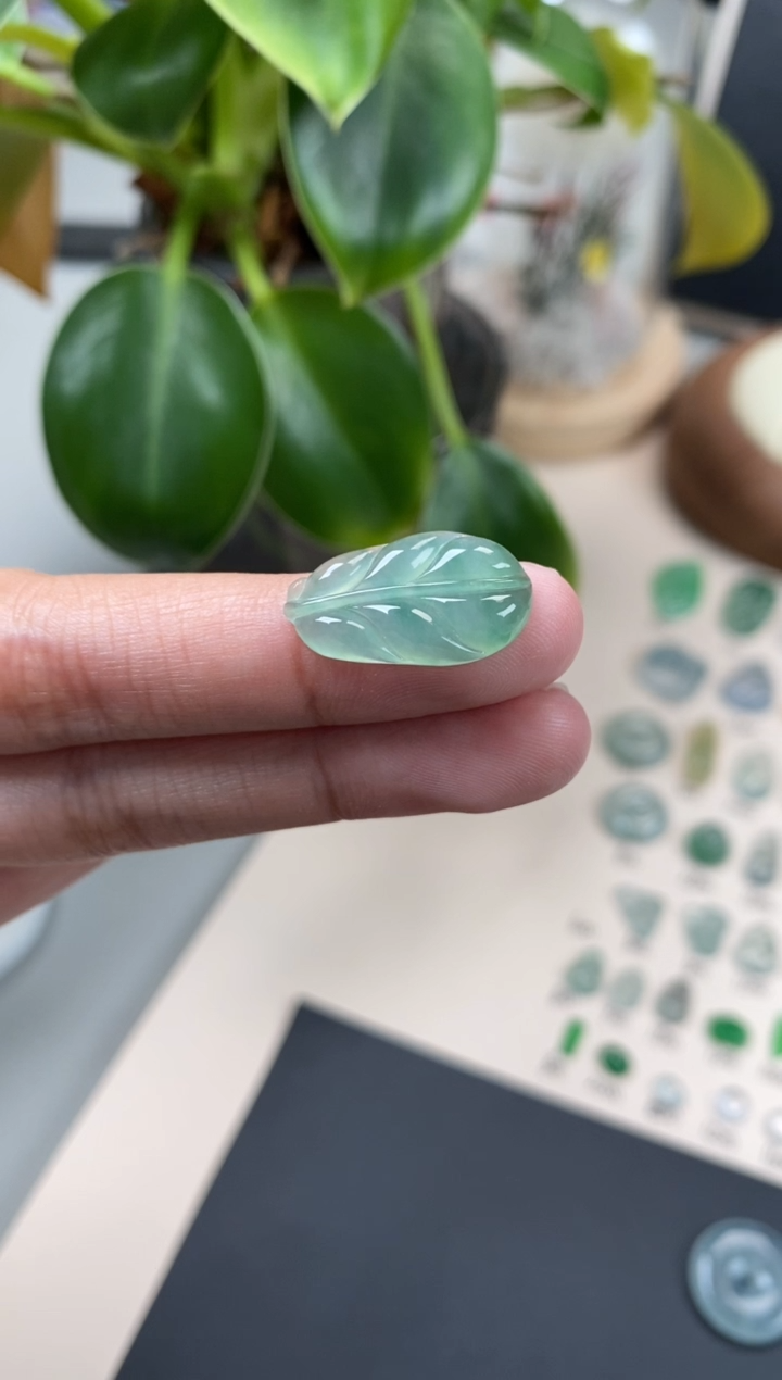 【闪购商品】翡翠颈饰未镶嵌翡翠冰种叶子