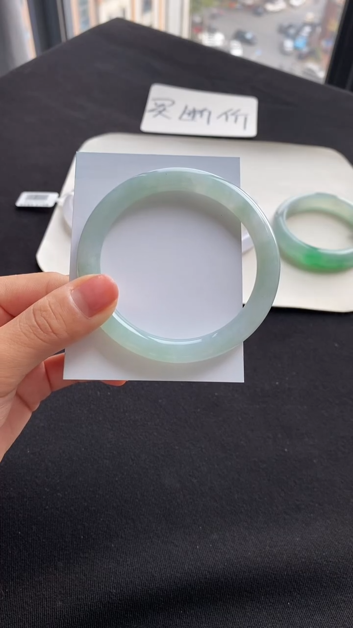 【闪购商品】翡翠手镯（圆镯）未镶嵌59圆条--不退不换